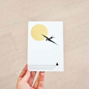 Postkarte Gold *Schwalbe*