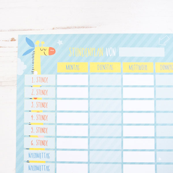 Stundenplan Giraffe – Bild 5