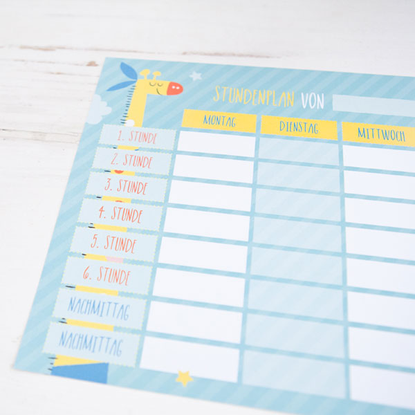 Stundenplan Giraffe – Bild 2