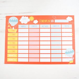 Stundenplan Heißluftballon