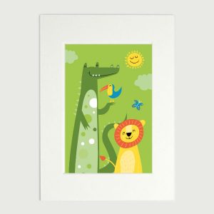 Kunstdruck mittel - Auf Safari