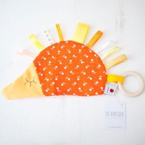 Knistertuch - Igel gelb & orange