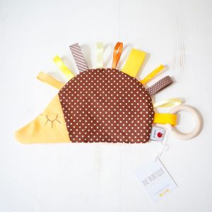 Knistertuch - Igel gelb & braun