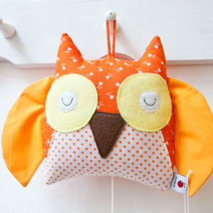Spieluhr Eule orange