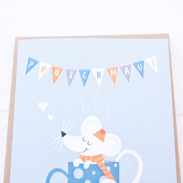 3er Set Klappkarten - Kekskrake, Punschmaus & Geschenketiger – Bild 8