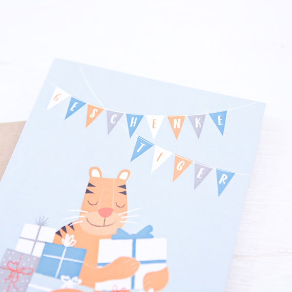 3er Set Klappkarten - Kekskrake, Punschmaus & Geschenketiger – Bild 4