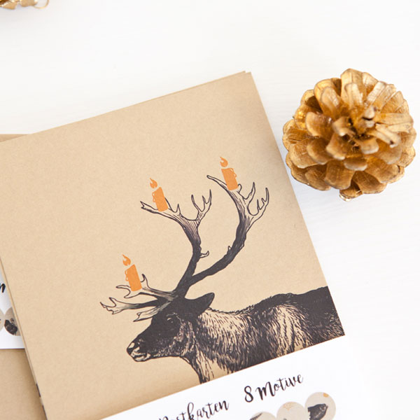 8er Set Postkarten - Weihnachtstiere – Bild 7