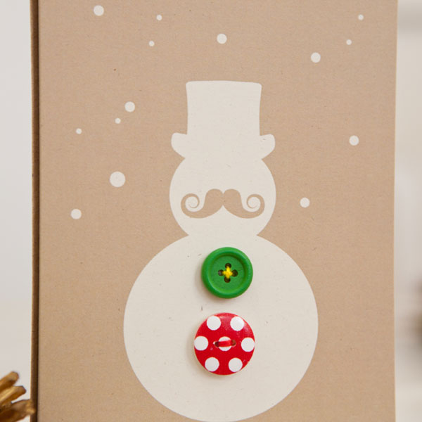 Knopfkarte Schneemann – Bild 2