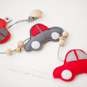 Kinderwagenkette Autos rot