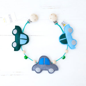 Kinderwagenkette Autos blau