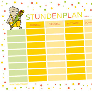 Stundenplan Buntiquebär
