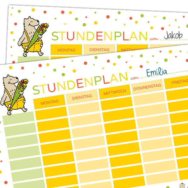 Stundenplan Buntiquebär – Bild 2