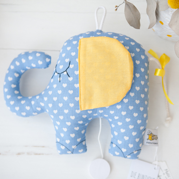 Spieluhr Elefant hellblau