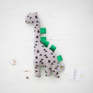 Rassel - Dino grau & grün