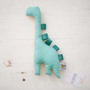 Rassel - Dino mint & gelb