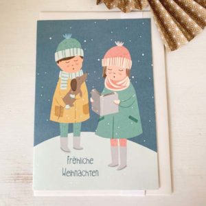 Grußkarte Weihnachten - Chor