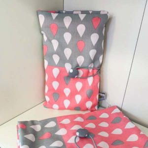 Windeltasche rosa & grau