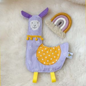 Knistertuch - Lama flieder