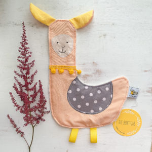 Knistertuch - Lama apricot