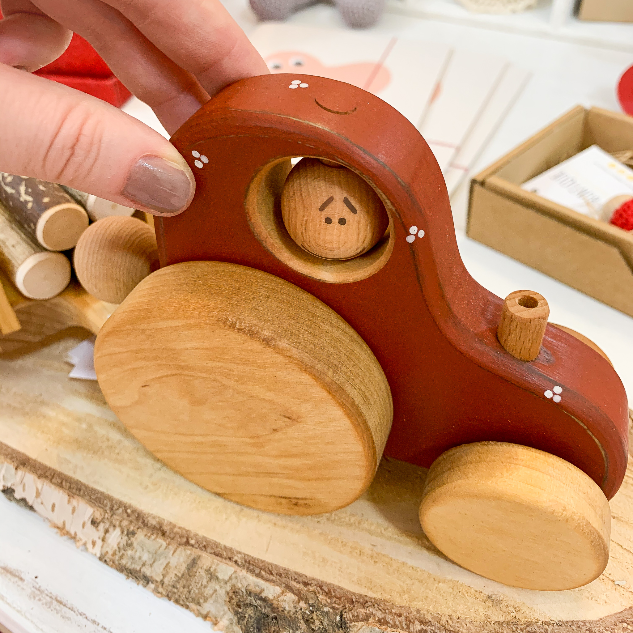 Holz Traktor – Bild 6