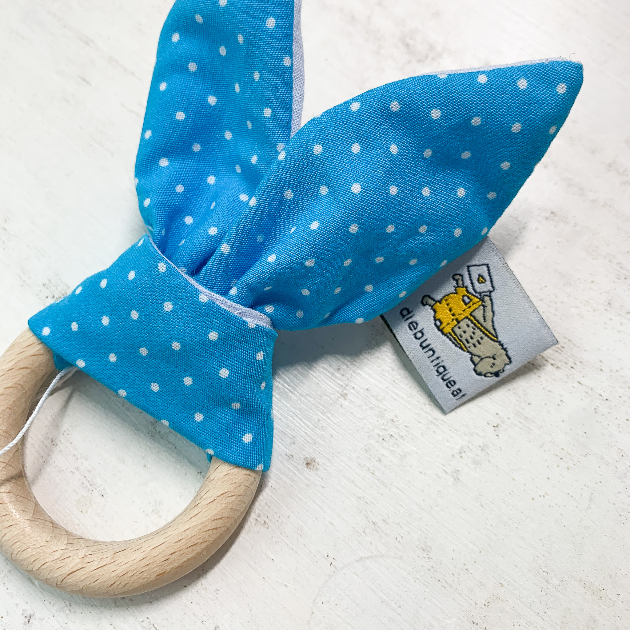 Beißring Hase - türkis & hellblau – Bild 6