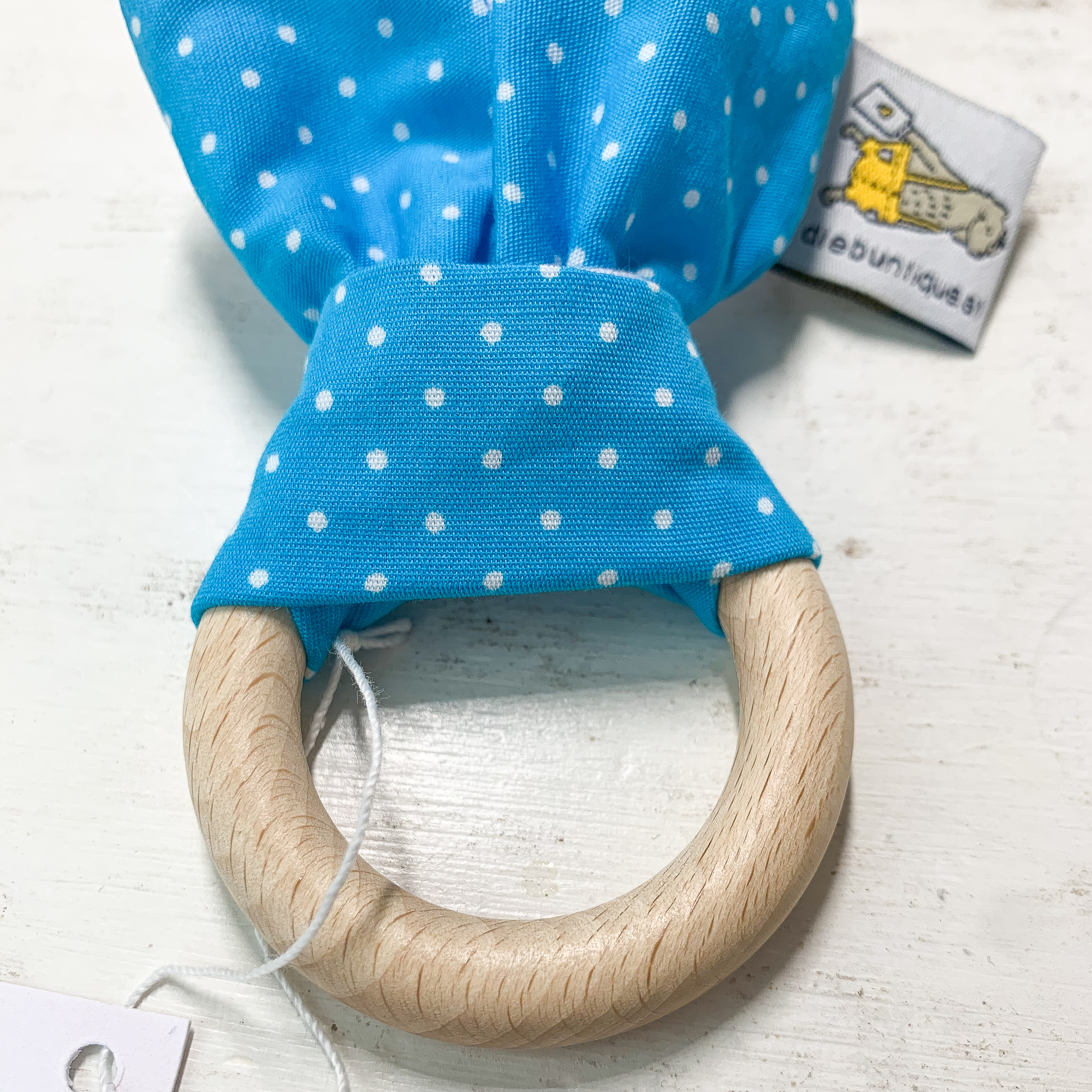 Beißring Hase - türkis & hellblau – Bild 5