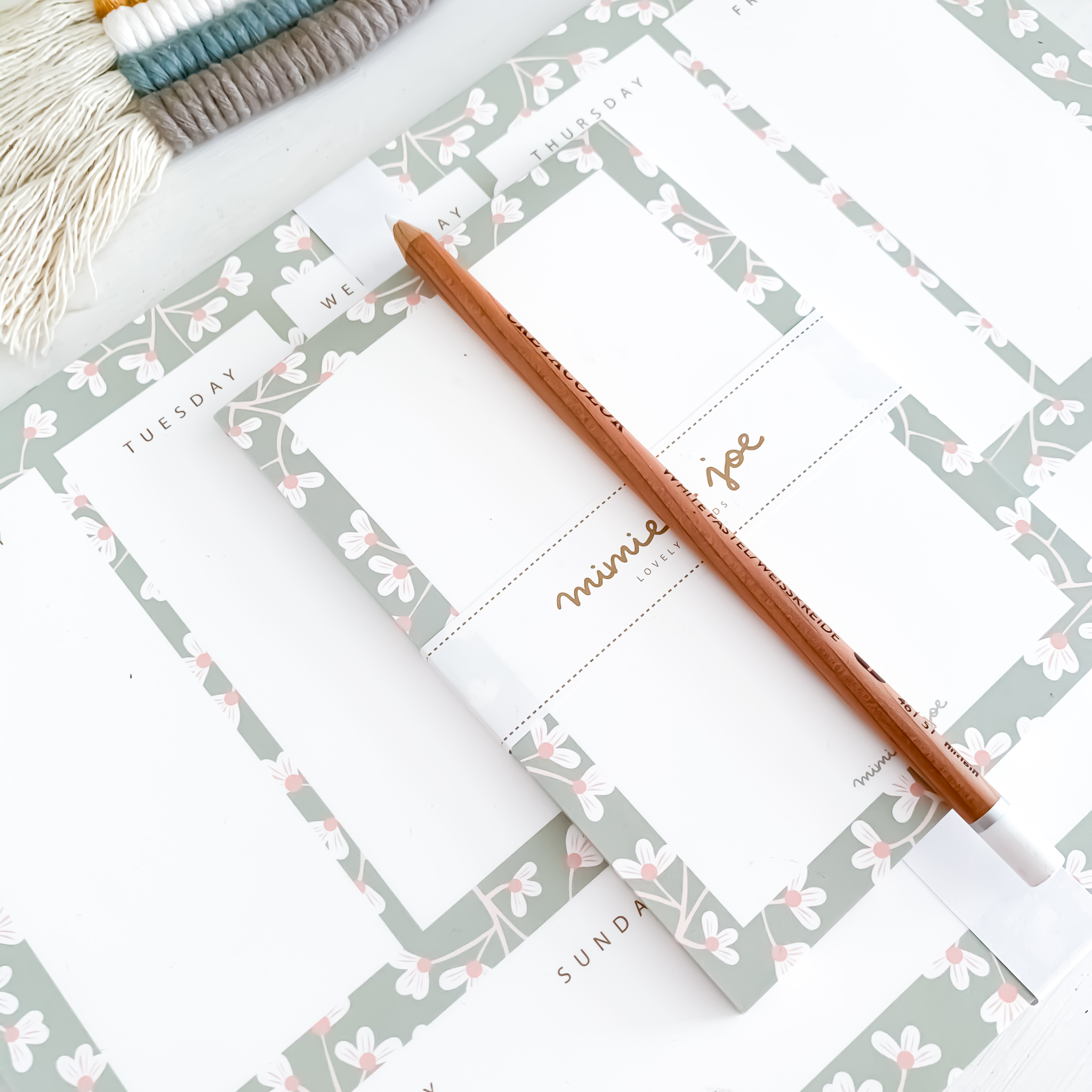 Schreibblock - Blumen grün – Bild 4